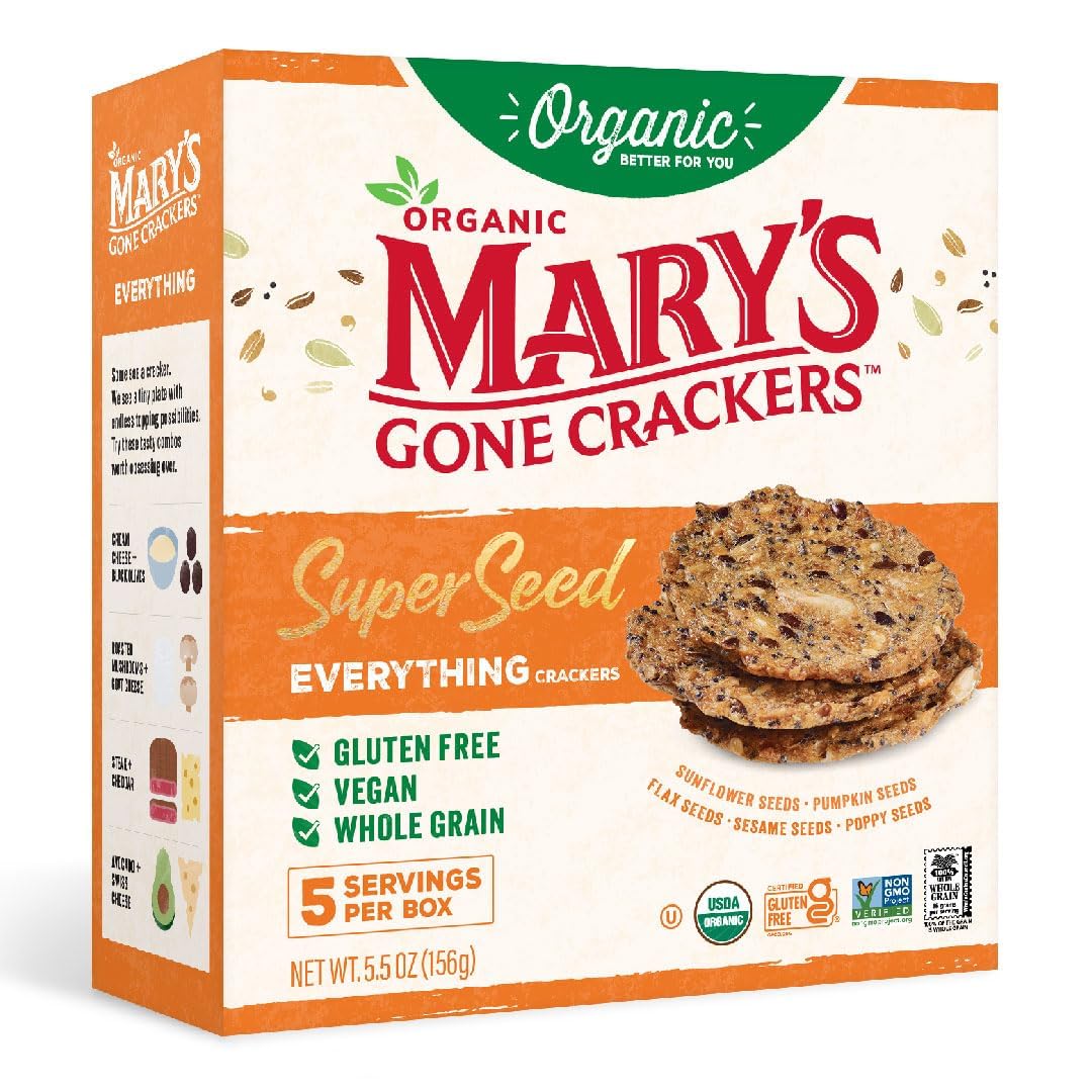 Mary's Gone Crackers Superseed Variety Pack 6PK image showcases six flavors for kitchen versatility.