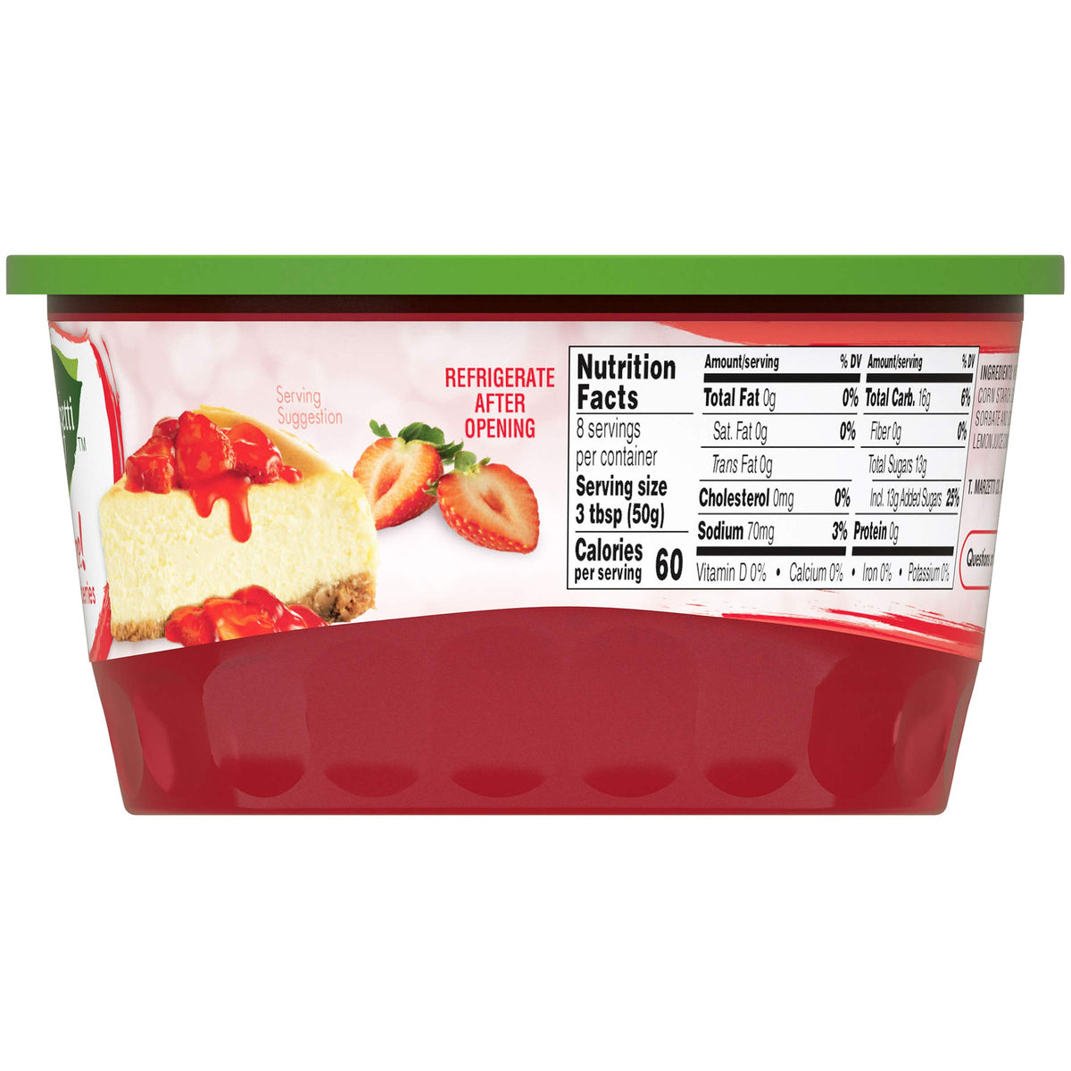 Marzetti Fruit Glaze sliced strawberries topping invites quick, flavorful snack.
