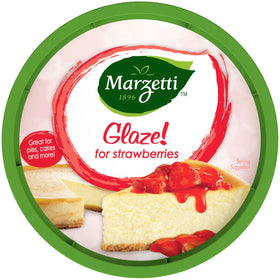 Marzetti Fruit Glaze on a dessert plate with vibrant color and shine.