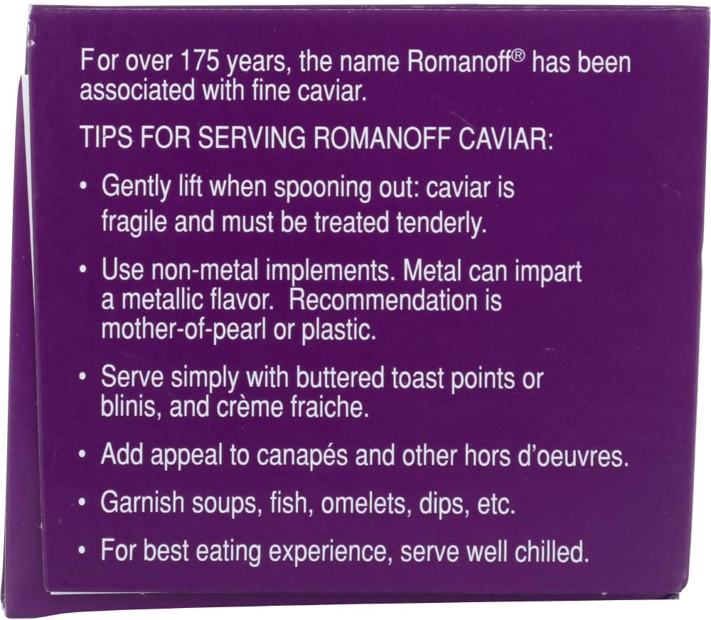 Marzetti Romanoff Caviar on plate ready for quick gourmet bites
