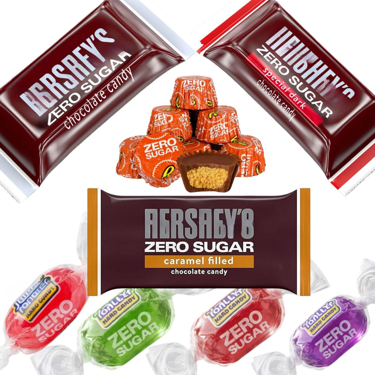 Mashbox Zero Sugar Chocolate Candy Bag with assorted flavors, ideal sugar-free treat for celebrations.