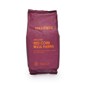 Masienda heirloom red corn masa harina bag ready for tortillas