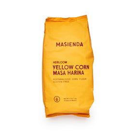 Masienda masa harina bag showing heirloom yellow corn for authentic tortillas and tamales