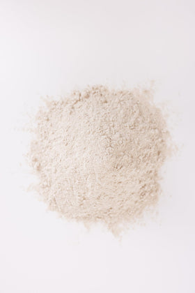 Maskal Teff Ivory Flour in a bowl with ingredients for fiber-rich meals