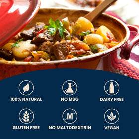 Massel cubes dissolve in hot water to create rich, savory broth.