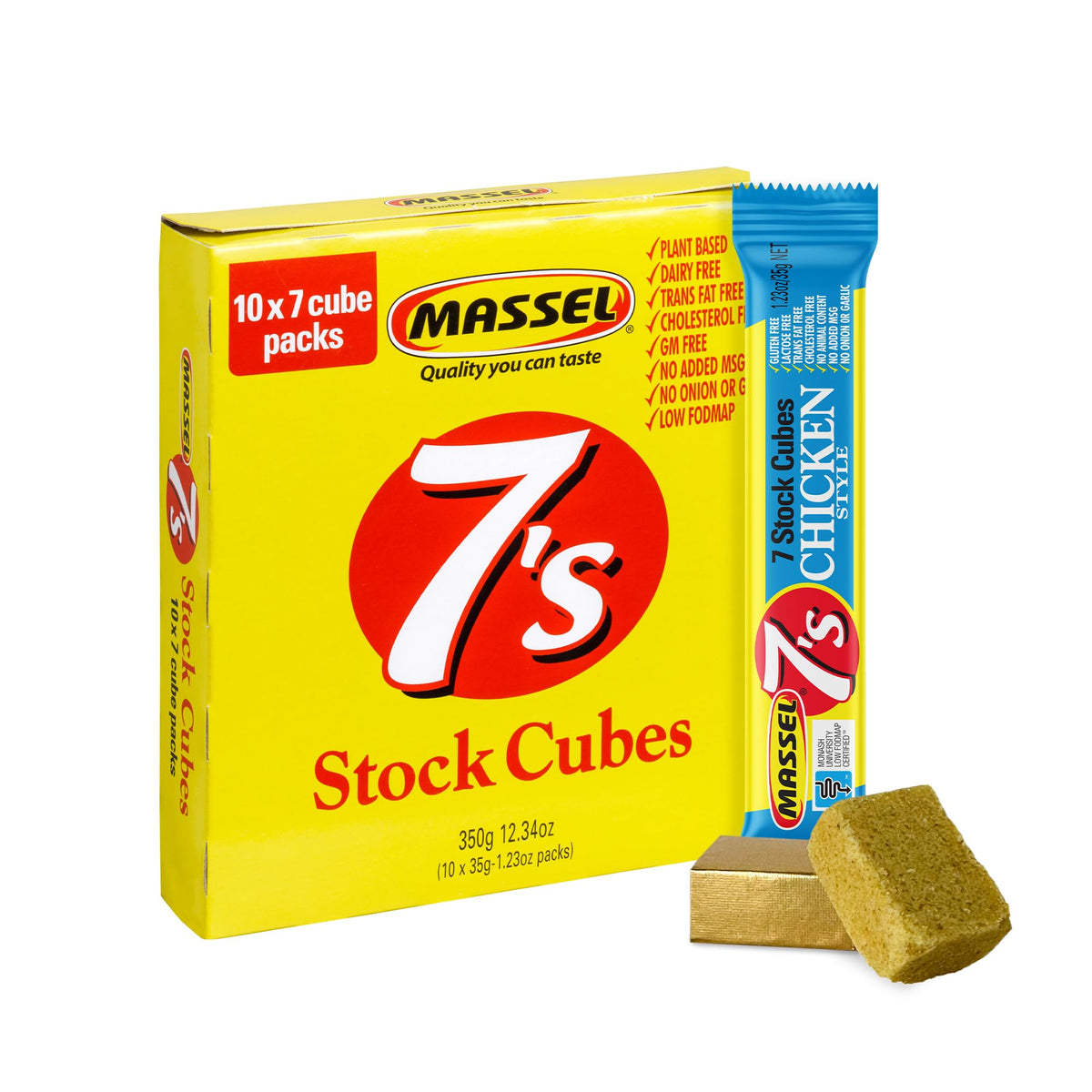 Massel Chicken Style Bouillon Cubes pack ready to flavor soups and stews.