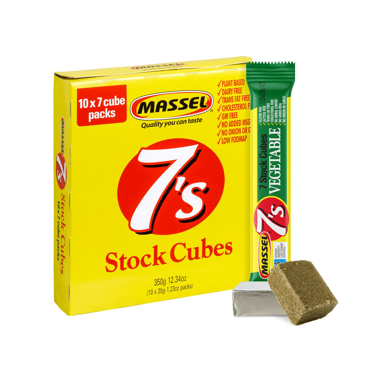 Massel Vegetable Style Bouillon Cubes dissolving in hot water to make a rich broth.