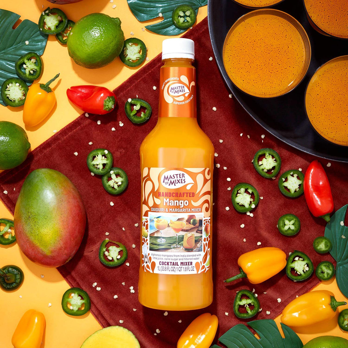Three-pack box of Master of Mixes Mango Daiquiri for convenient party stocking.