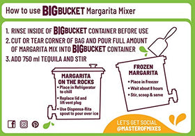 Vented lid on BigBucket Margarita to maintain freshness during storage
