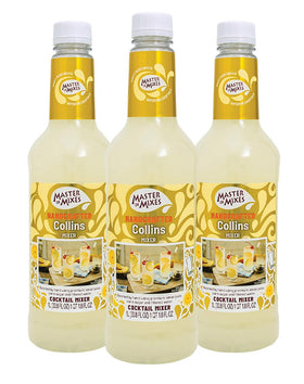 Master of Mixes Collins Drink Mix 1L bottle enables quick, consistent cocktails.