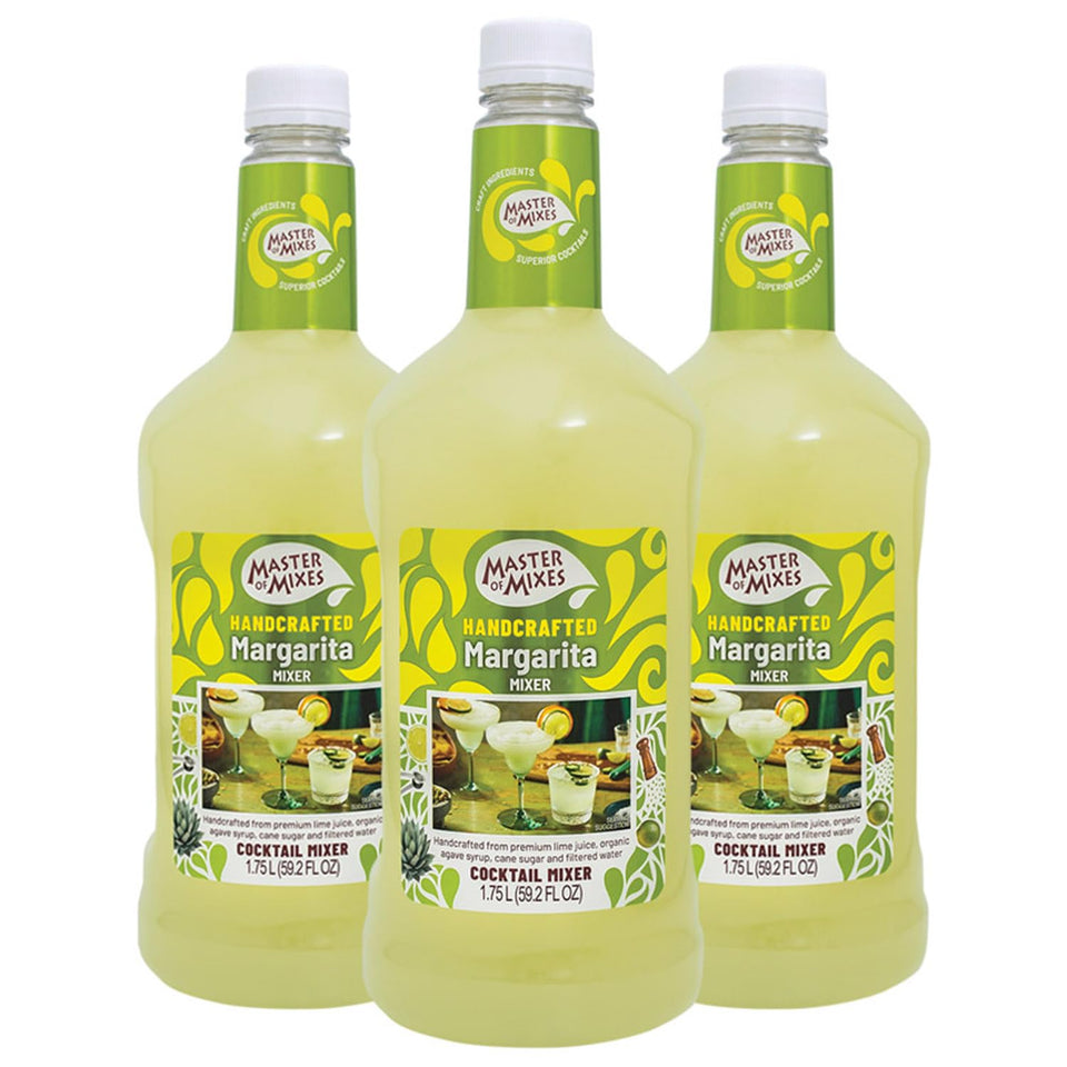 Master of Mixes Margarita Drink Mix bottle being poured for easy cocktails