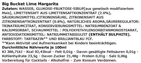 MASTER OF MIXES Margarita Mix bigbucket lid seals freshness between uses.