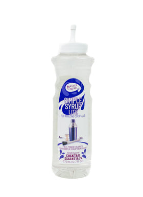 Master of Mixes Simple Syrup LITE bottle front view, keto-friendly sweetness.