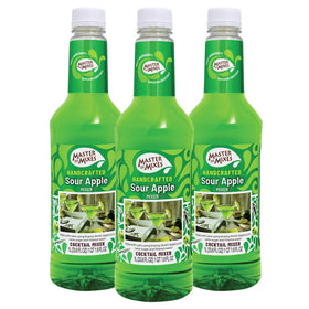 Master of Mixes Sour Apple Martini front bottle for quick, tart cocktails.