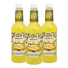 Master of Mixes Sweet N' Sour Lite pour image showing a ready-to-use mixer for vibrant cocktails