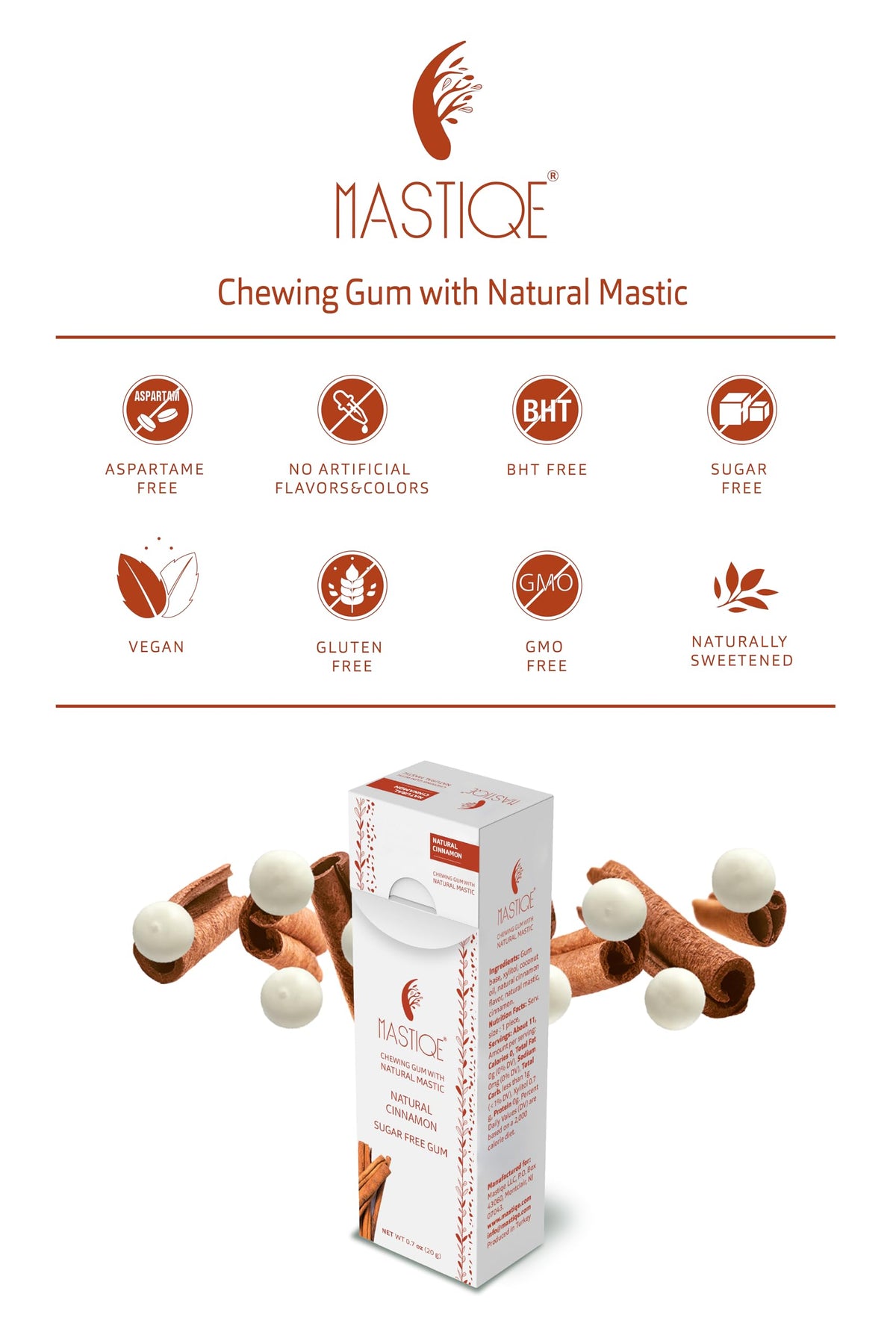 Mastiqe aspartame-free gum highlights a healthier-sweetened choice