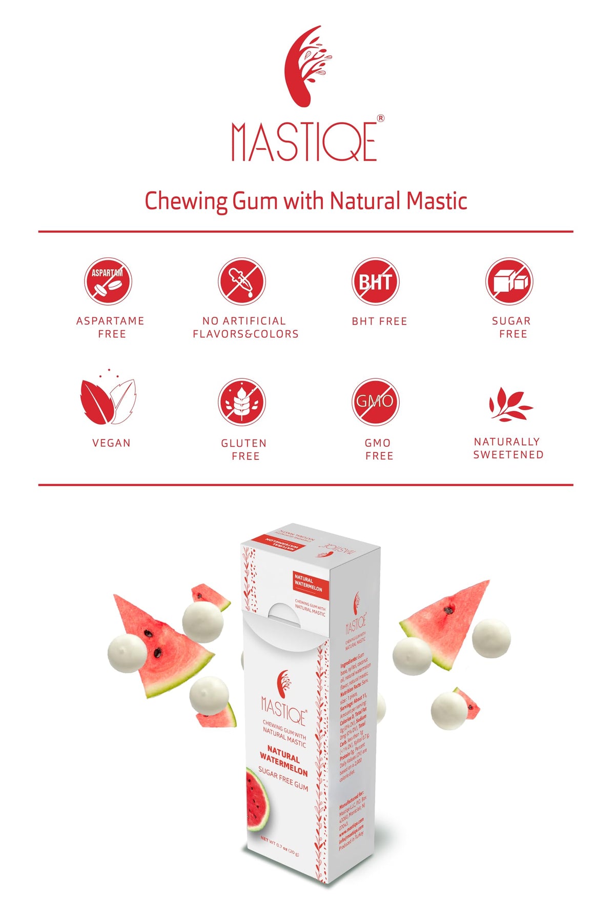 Mastiqe packaging design conveying modern, travel-friendly format