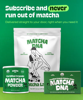 MATCHA DNA sticks used in baking and dessert recipes.