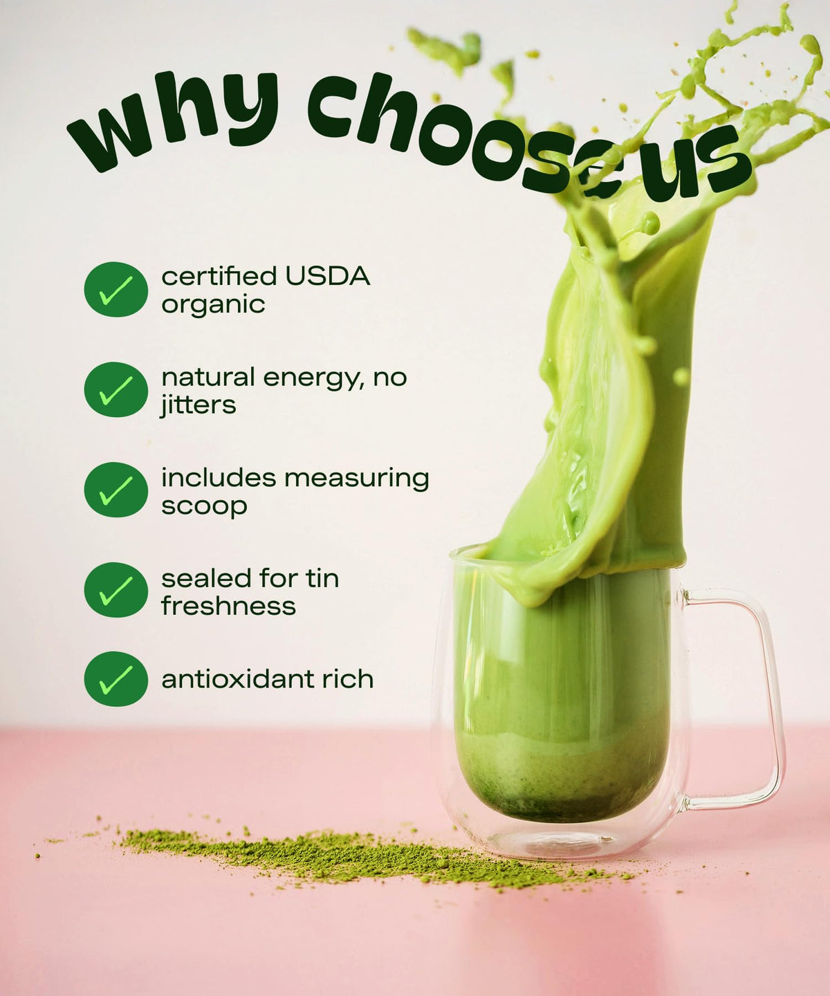 MATCHA DNA organic matcha powder ready for recipes, lattes, and smoothies.