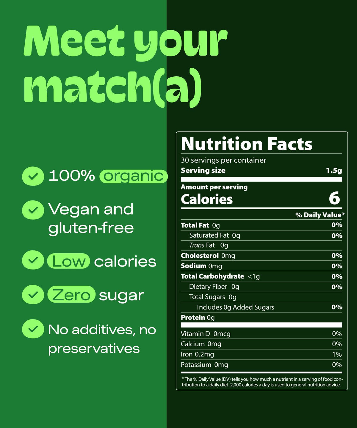 MATCHA DNA matcha sticks enhancing smoothies and yogurt textures.