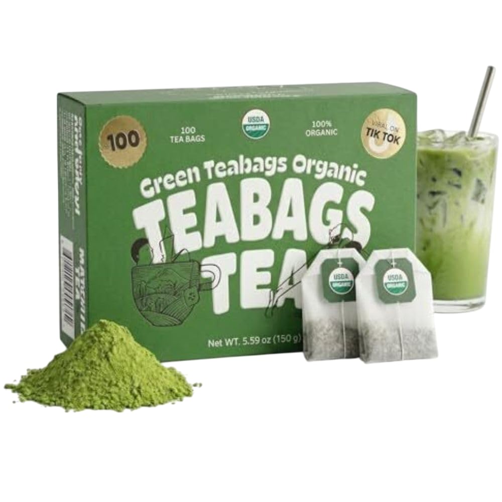 Matcha DNA teabags 100-count box for convenient daily use.