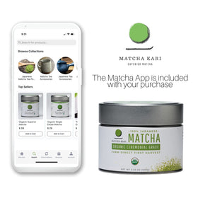 Front view of 30g Matcha Kari tin