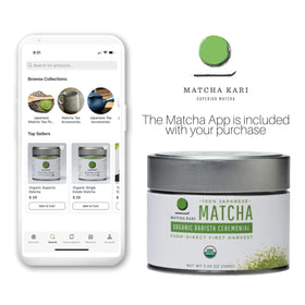 Matcha Kari eco packaging box emphasizing sustainability and premium presentation.
