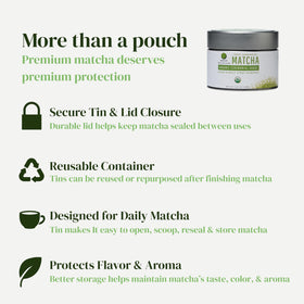 Close-up of Matcha Kari green powder surface