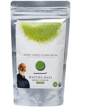 Matcha Kari powder pouch shows resealable packaging for lasting freshness