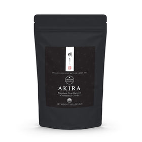 Matcha Konomi Akira ceremonial jar showcasing ceremonial-grade matcha for authentic rituals.