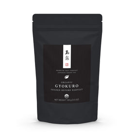 Matcha Konomi Gyokuro first harvest leaves ideal for ceremonial brew.
