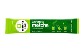 Matcha Love green tea powder closeup showing unsweetened powder for beverages