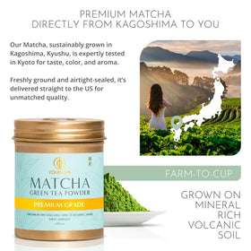 Matcha Moments stone-ground matcha powder with traditional texture for preparation.