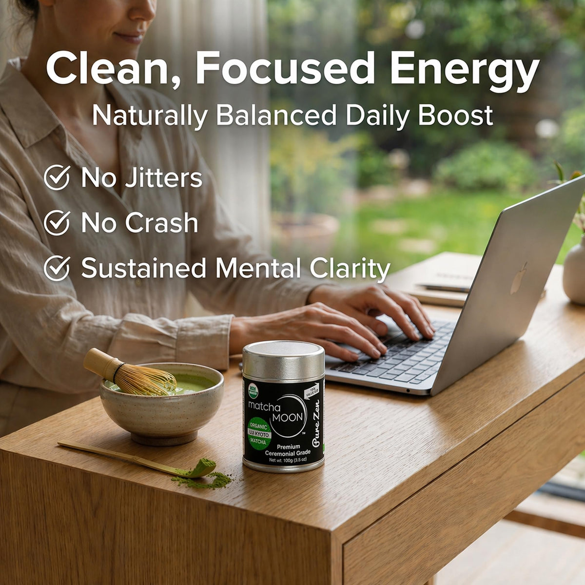 Matcha Moon smooth energy and focused aroma in beverage