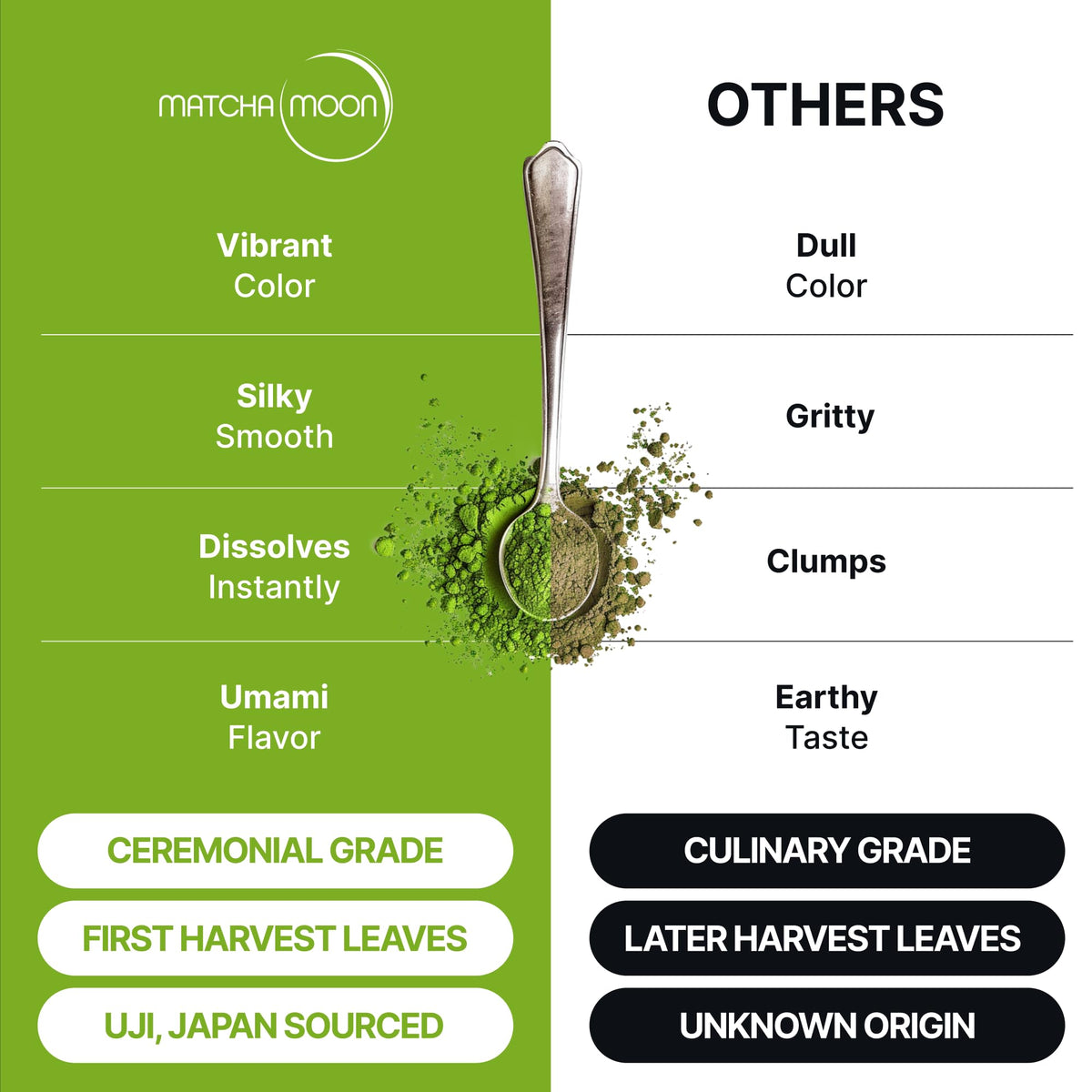Matcha Moon ceremonial cup with a smooth, balanced brew