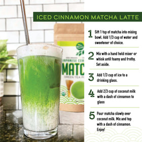 Matcha Organics ceremonial matcha for baking with vibrant color in recipes.