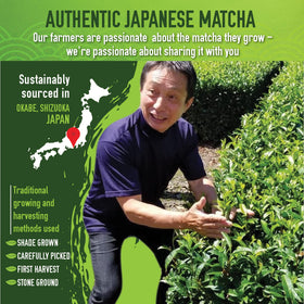 Matcha Organics ceremonial matcha smoothie blend adding natural energy.