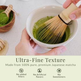 Matcha Sunday bamboo whisk for quick, frothy tea