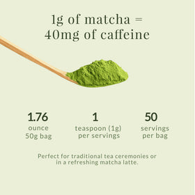 Matcha Sunday bamboo whisk beside powder ready for authentic tea ceremony preparation.