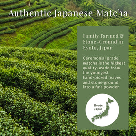 Matcha Sunday Kyoto landscape-inspired image suggests authentic origin