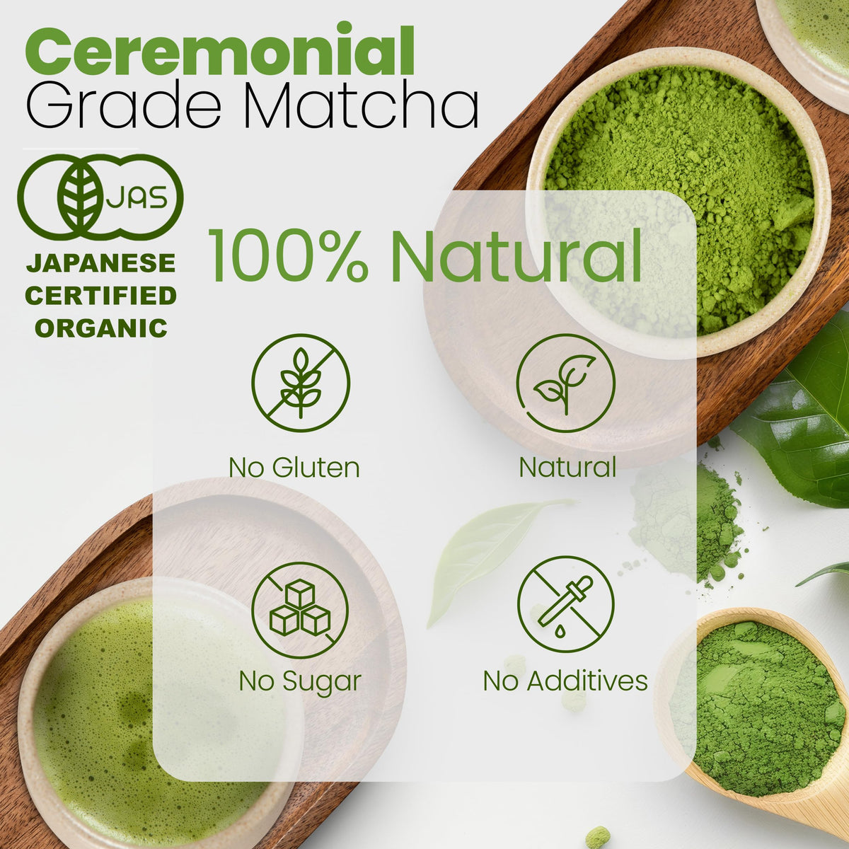 Matcha Wellness stone-ground powder texture ready for tea or recipes.