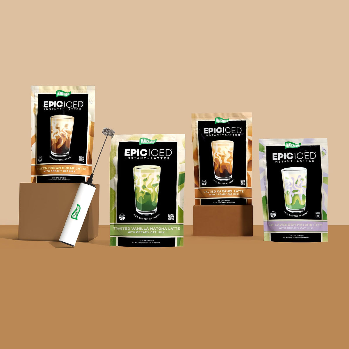 MATCHABAR Epic latte on a desk supports focused mornings and productivity.