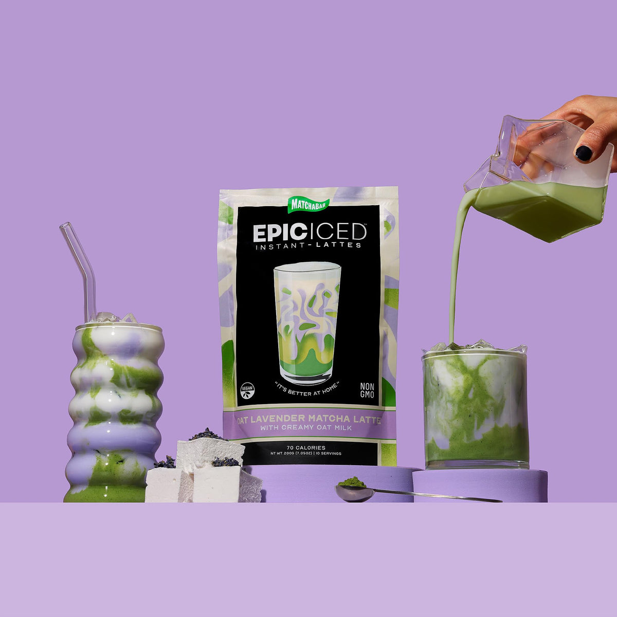 MATCHABAR Epic no-dairy vegan formula supports plant-based energy.