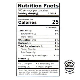 Matchaccino Made in USA label emphasizes simple ingredients and quality