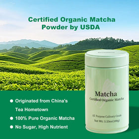 Daily-use 100g can is ready for everyday culinary matcha