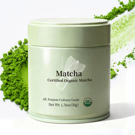 MatchAdmire first-harvest organic matcha can for rich, authentic flavor