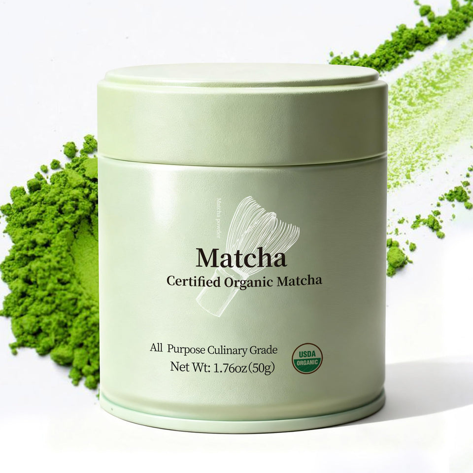 MatchAdmire first-harvest organic matcha can for rich, authentic flavor