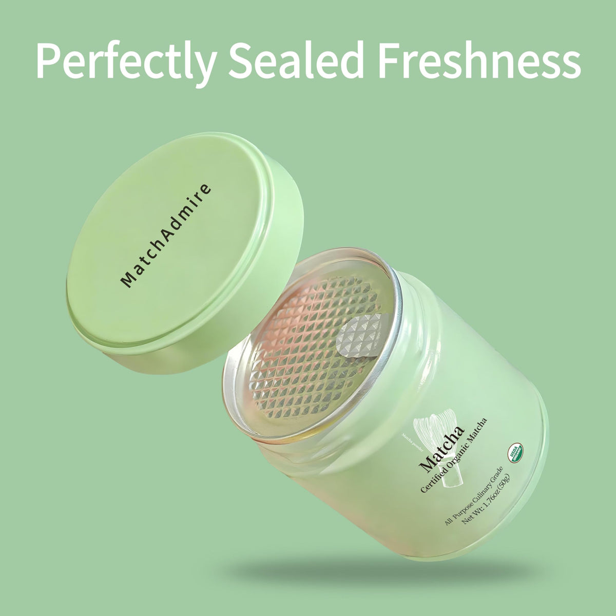 MatchAdmire ultra-fine matcha powder close-up for easy whisking
