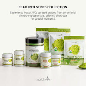 MatchAiA Organic Matcha kitchen scene conveys premium quality for everyday meals.
