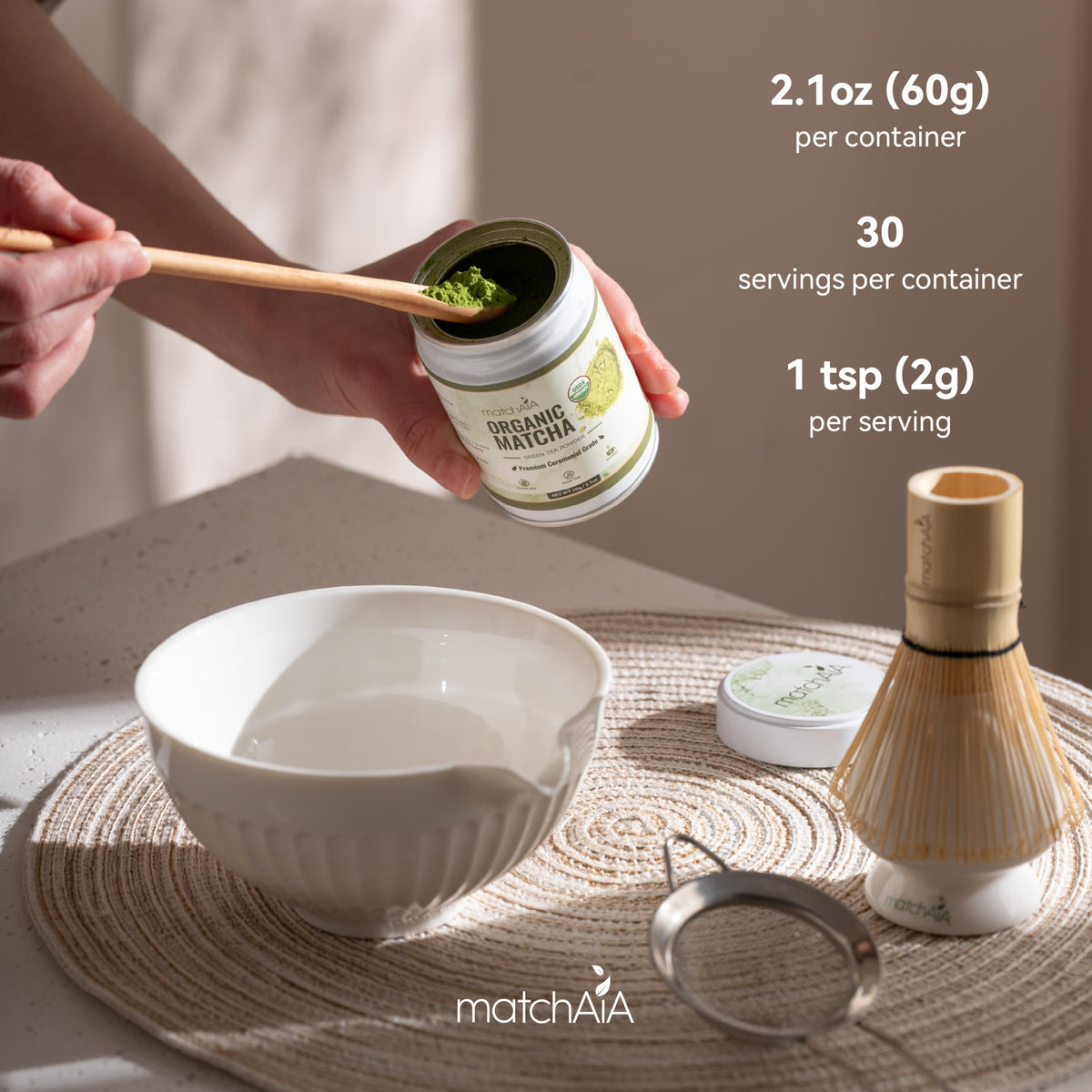 MatchAiA USDA organic seals emphasize pure, trusted sourcing.